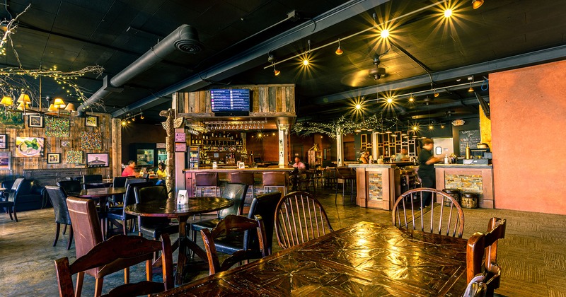 Interior, seating area, bar and order counter