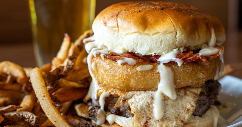 B.I.G. Burger with a side of fries