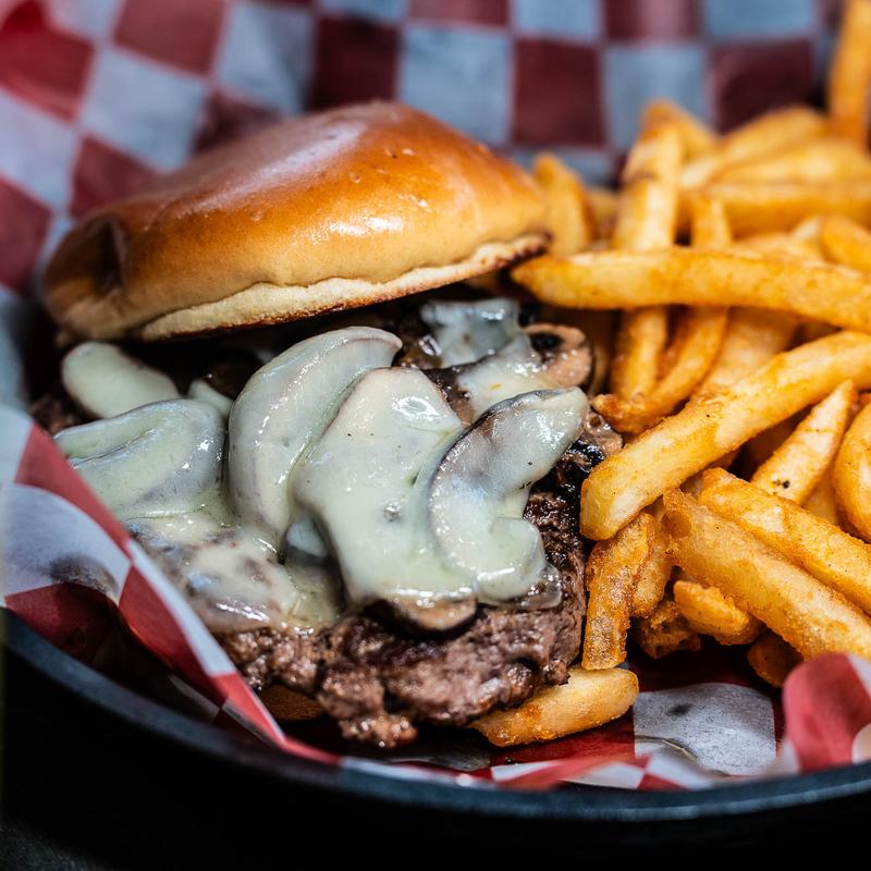 Mushroom and Swiss Burger* photo