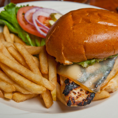 Ranch Chicken Sandwich with  Avocado, smoked mozzarella, brioche bun