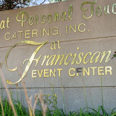 The Franciscan Event Center written with golden letters