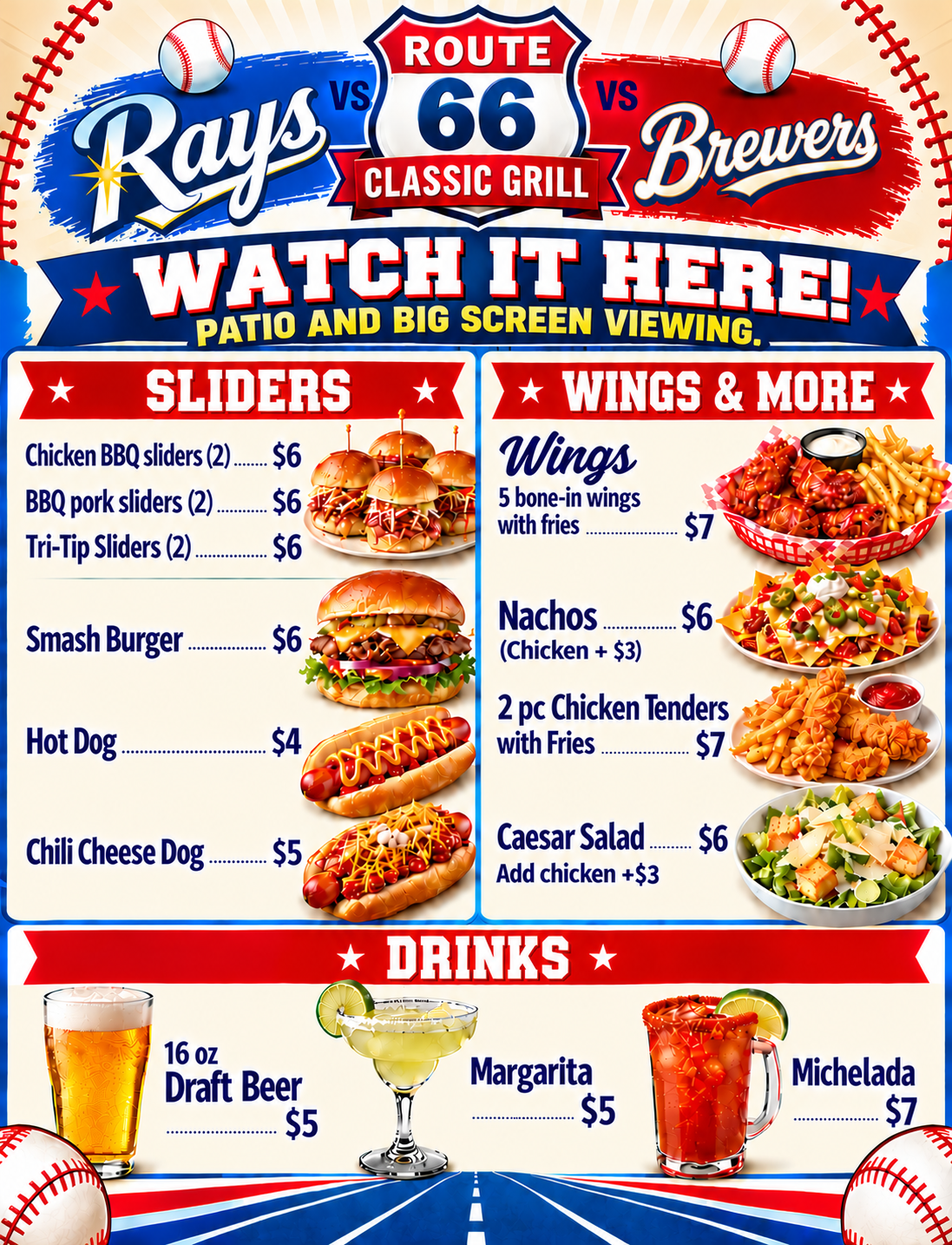 We got Game #4 tonight on the patio. Let's watch the Rays fight back!