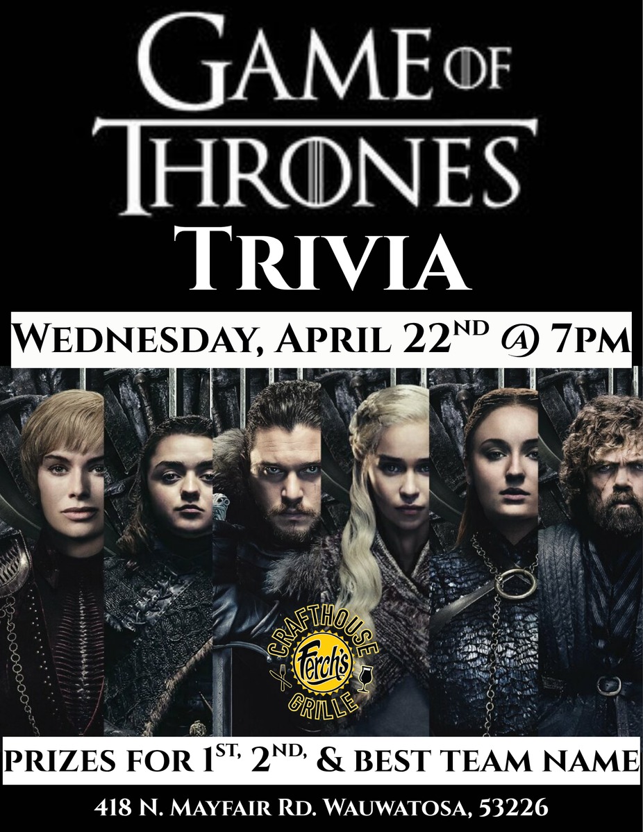 Game of Thrones Trivia!! event photo