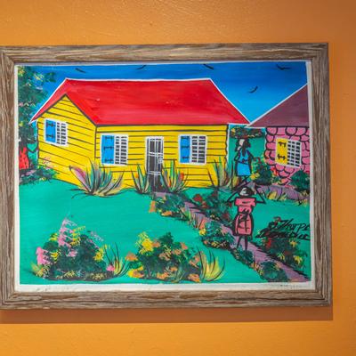 A painting on the wall.