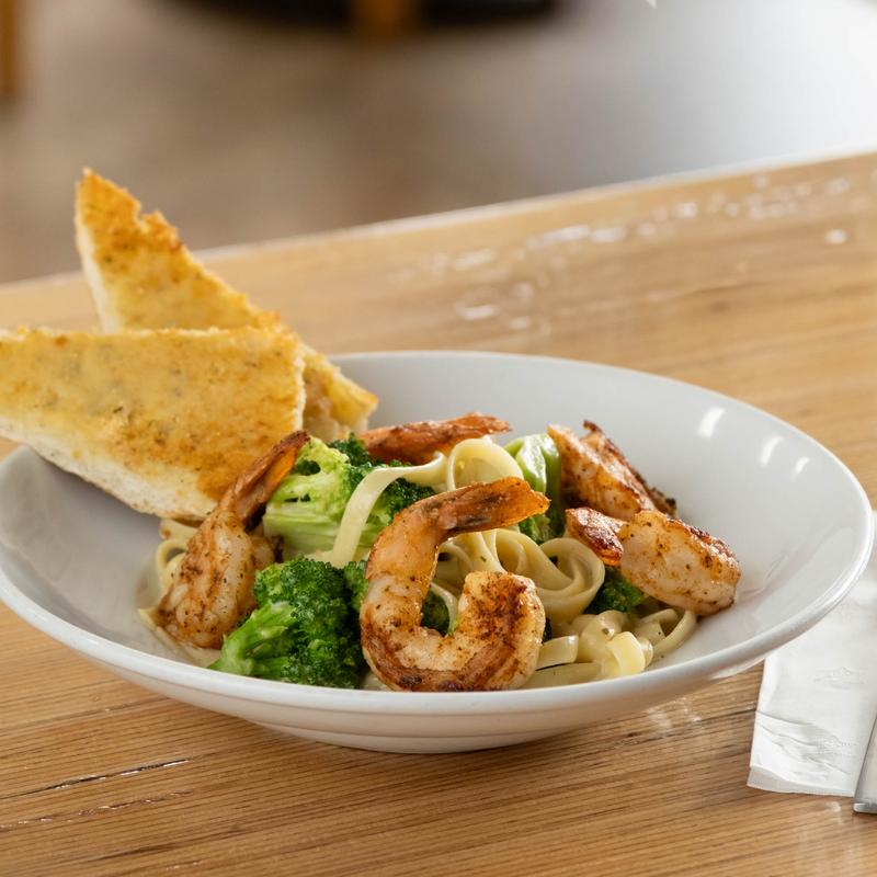 menu item 3 of 3, Signature Alfredo Pasta with Salmon or Shrimp