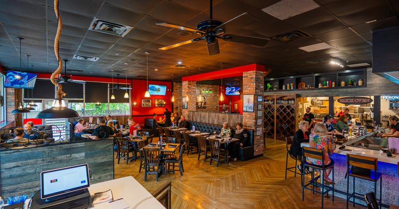 Interior, dining and bar areas