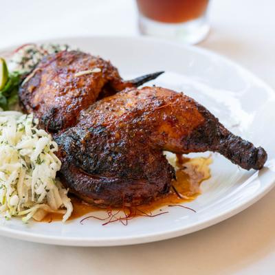 Cambodian Half Chicken, with salad
