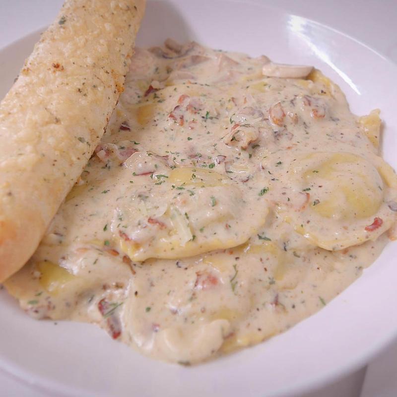 menu item 2 of 2, Ravioli Carbonara
