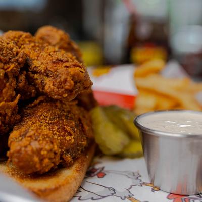 Six piece wing plate, close up.