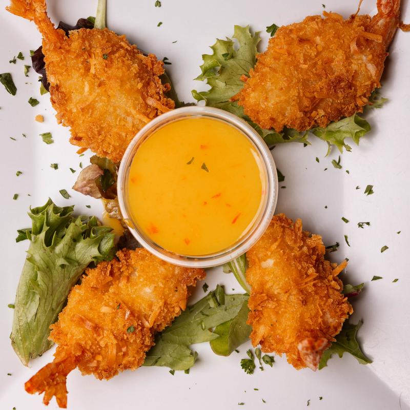 menu item 2 of 10, *Coconut Crusted Shrimp