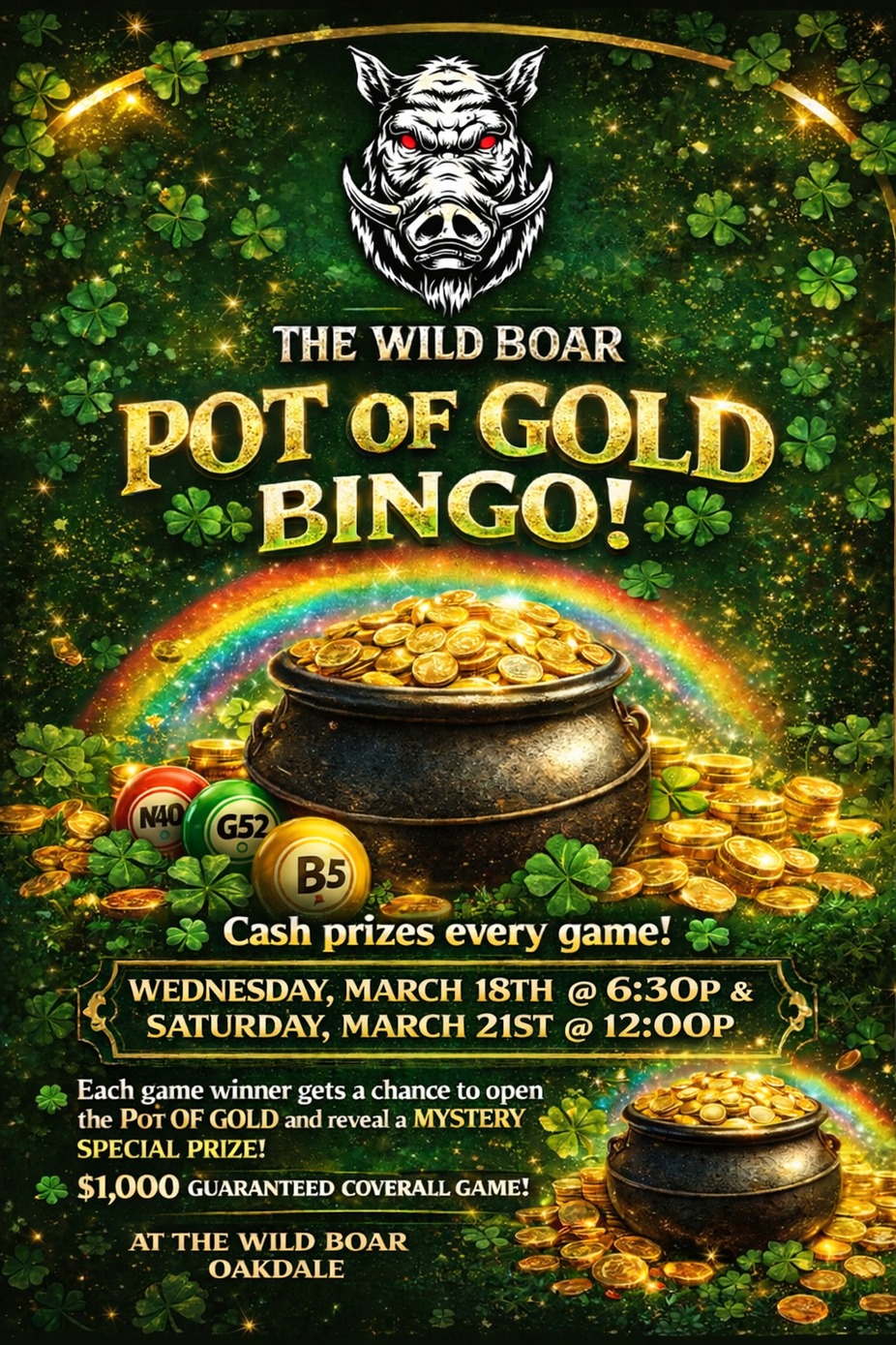 Pot of Gold Bingo! event photo