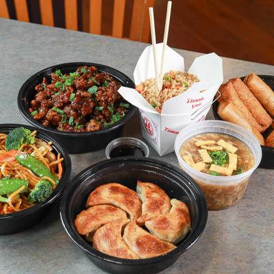 An assortment of food.