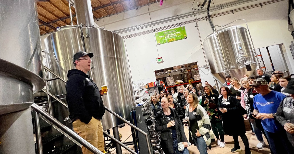 People at the brewery