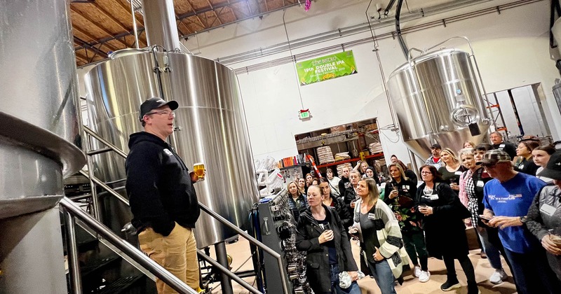 People at the brewery