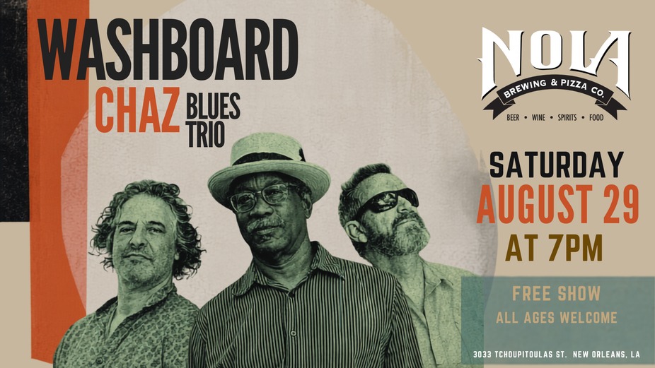 FREE LIVE MUSIC:  Washboard Chaz Blues Trio event photo