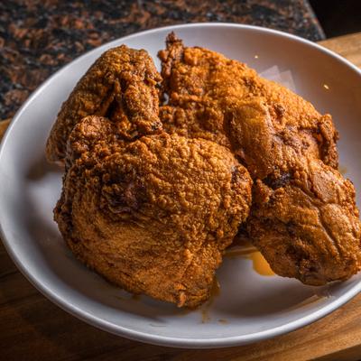 A plate of fried chicken