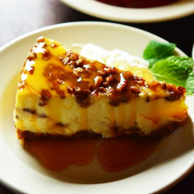 Caramel Pecan Cheesecake.