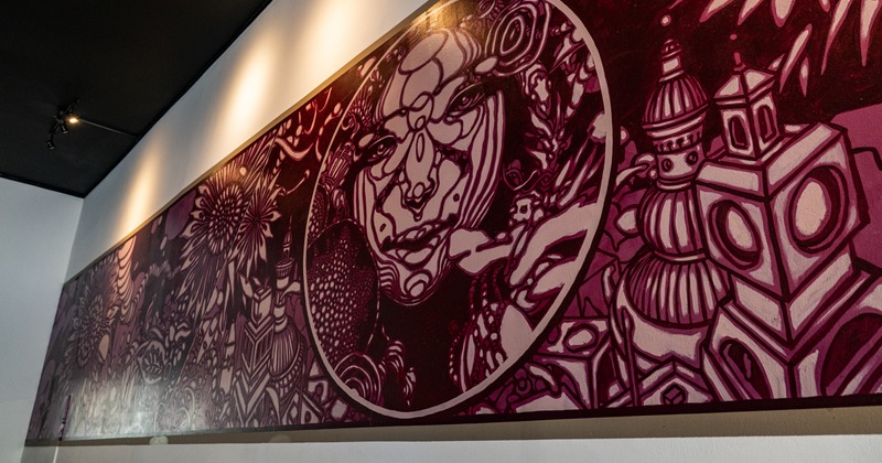 Detail of decorated wall