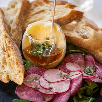 Cream butter and radish