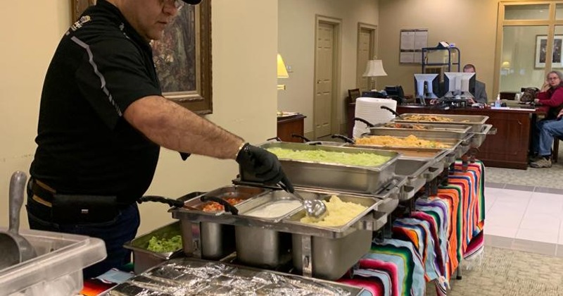 A person preparing food