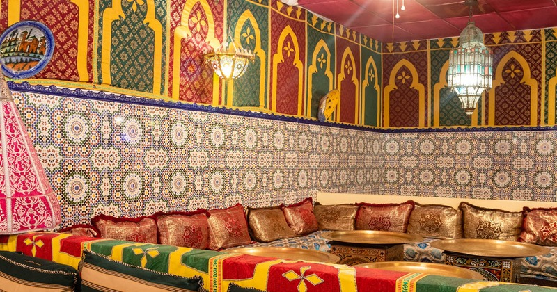 Moroccan style dining area