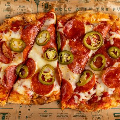 Honey pie pizza slices.