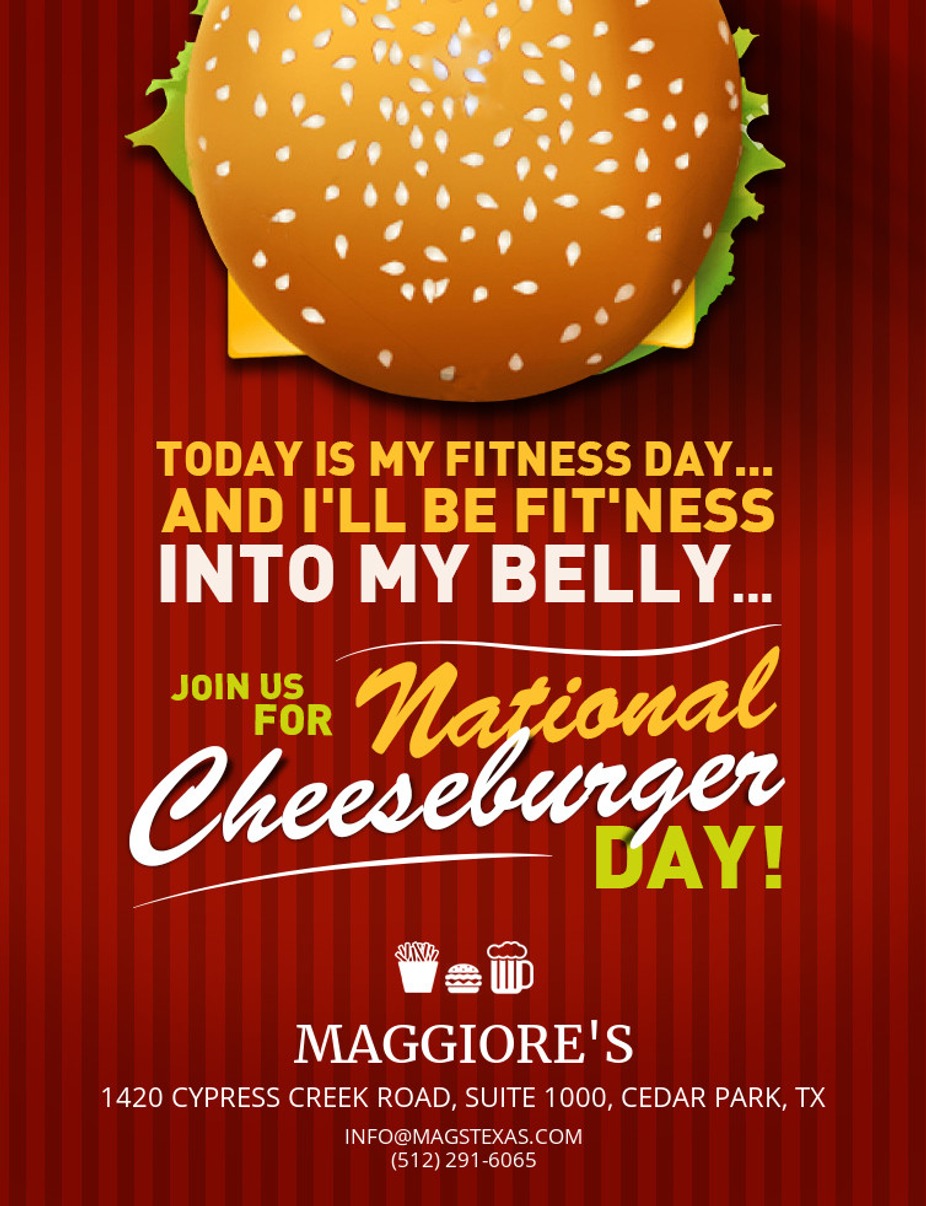 National Cheeseburger Day event photo