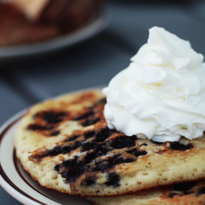 menu item 9 of 16, Blueberry Pancakes