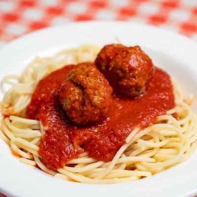 Spaghetti and meatballs.