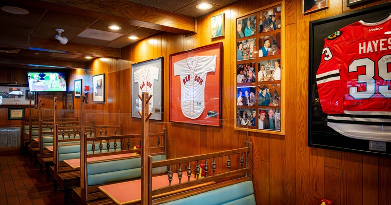 Interior, restaurant booths