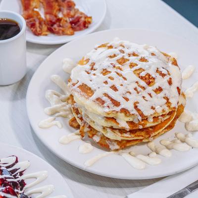 Cinnamon Swirl pancakes.