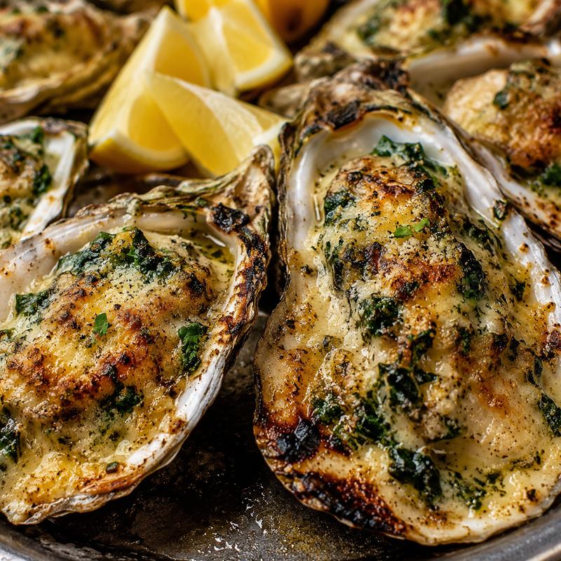 menu item 4 of 12, Char-Grilled Rockefeller Oysters