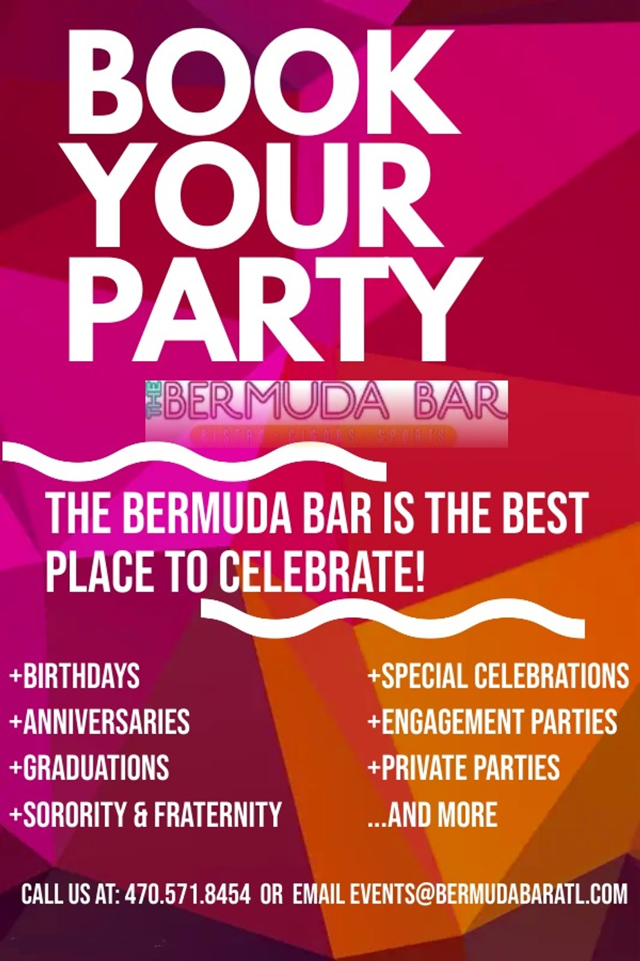 BOOK YOUR BIRTHDAY PARTY & OTHER CELEBRATIONS NOW! event photo
