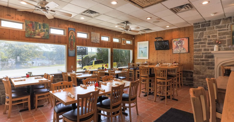 Interior, dining table and seats