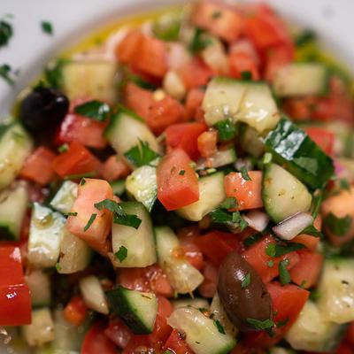 Shepherd Salad, closeup.