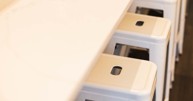 Interior detail with stools in row