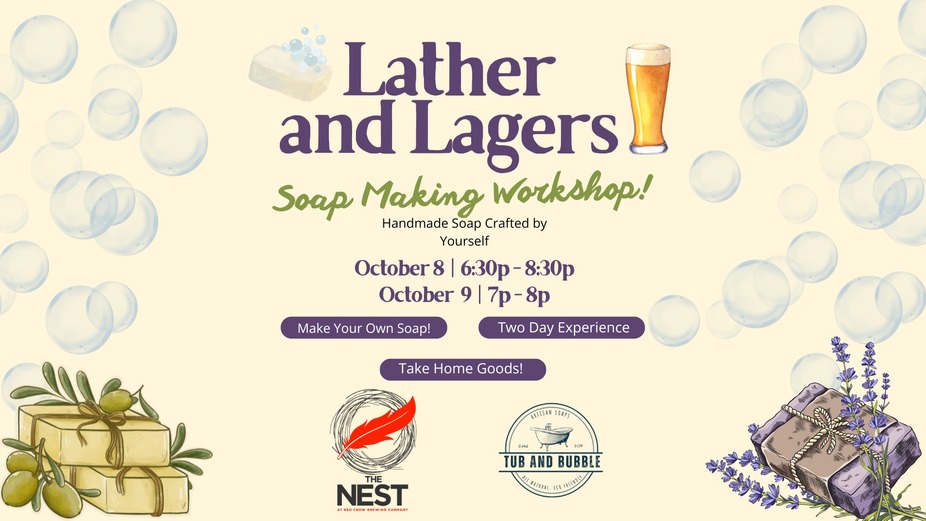 Lather & Lager:  Soap Making Class event photo