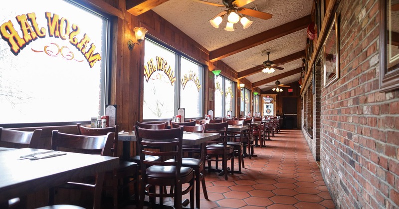 Interior, tables by the windows