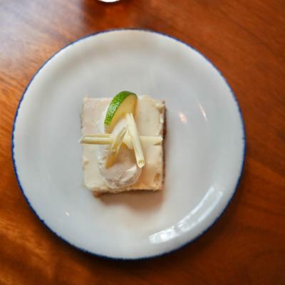 Keylime pie piece.
