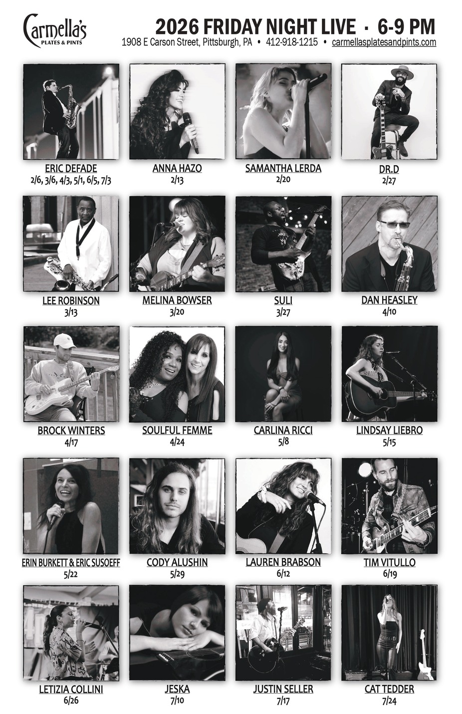 Friday's Music Line Up! event photo