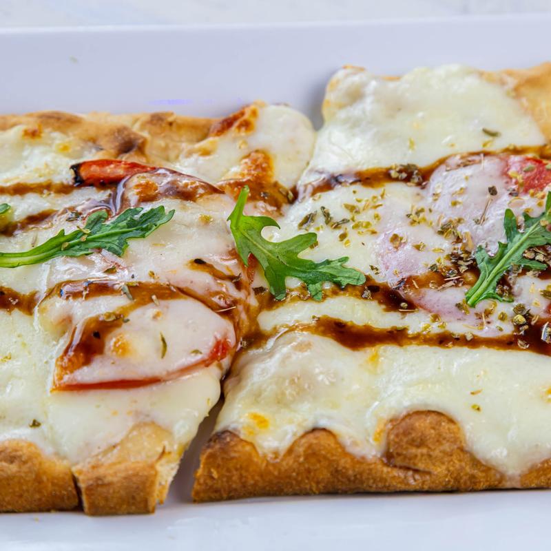 menu item 10 of 14, Tomato Mozzarella Caprese Flatbread