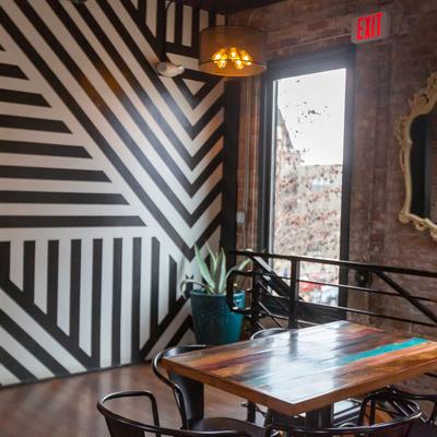 Interior, upstairs, table with chairs