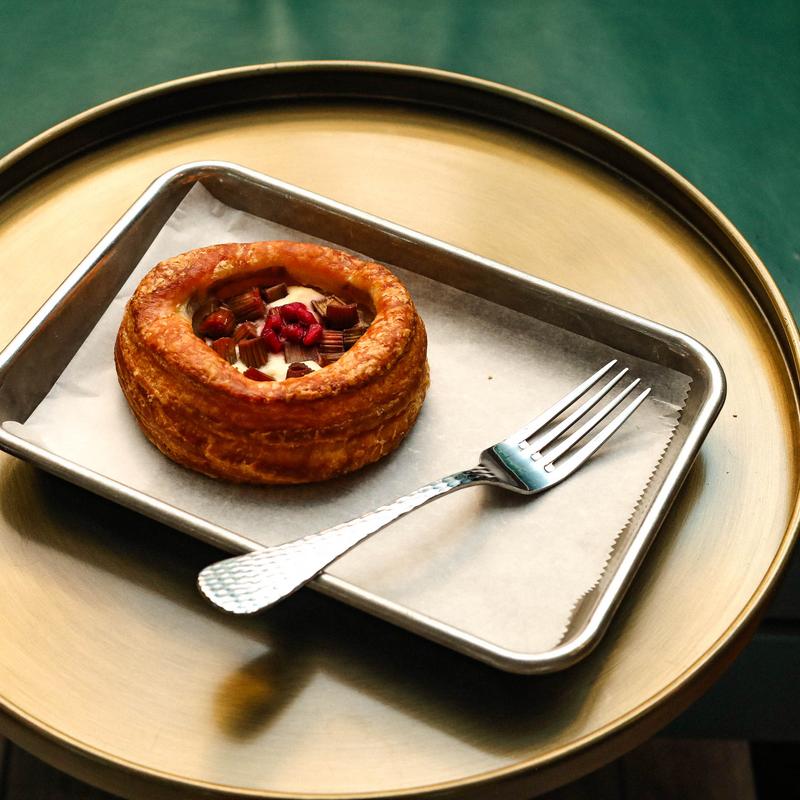 Pomegranate  Rhubarb danish photo