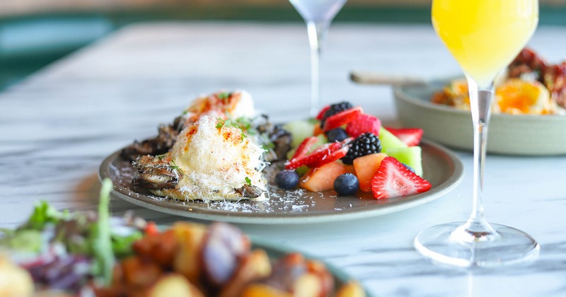 Wild mushroom benedict plate