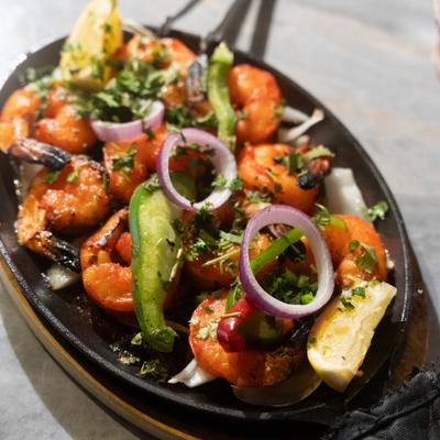 Tandoori shrimp.