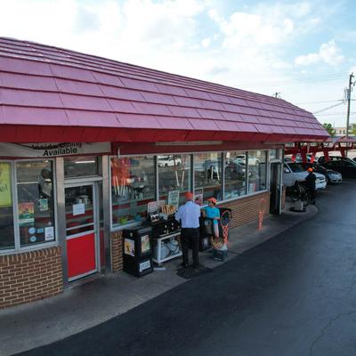 ariel view of baking ice cream cones.