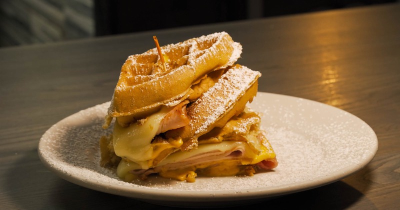 Waffle Monte Cristo sandwich