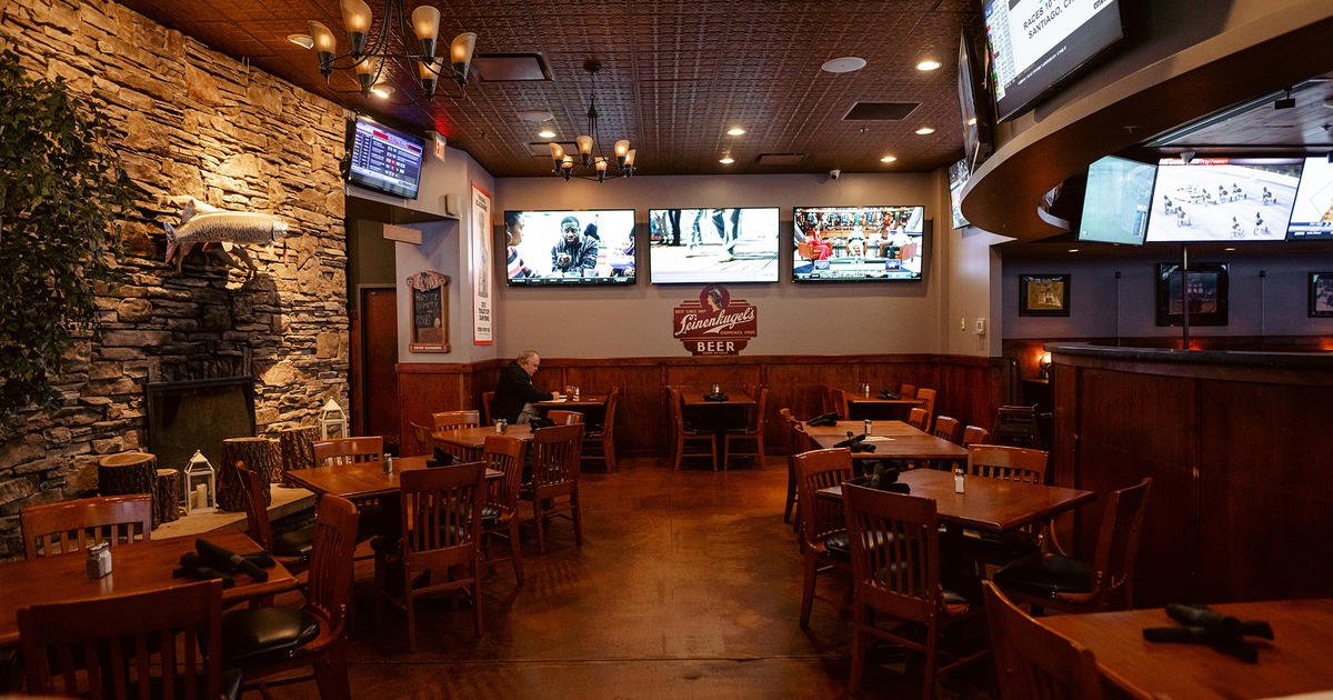 Interior space, dining area with tables ready for guests