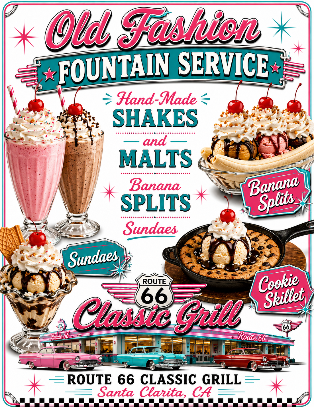 Time to indulge because it's National Hot Fudge Sundae Day! We have Old Fashioned Fountain Service with hand-made Shakes,