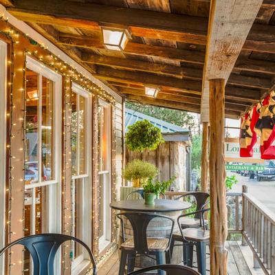 Tables in patio area